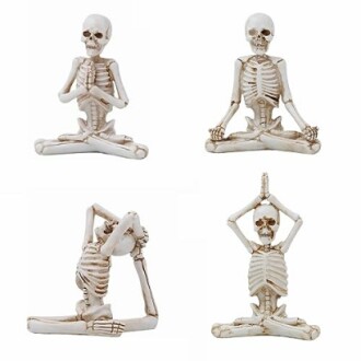 Yoga Skeleton Figurines